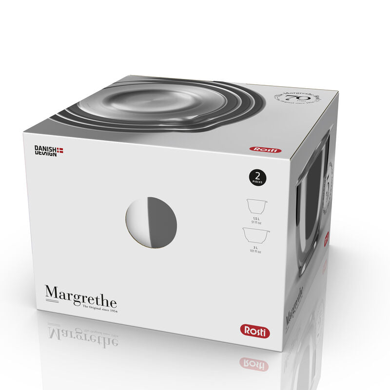 Set 2 ciotole Margrethe Acciaio