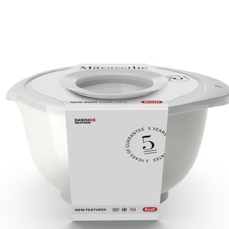 Nuova ciotola Margrethe 3L con coperchio antispruzzo Bianco