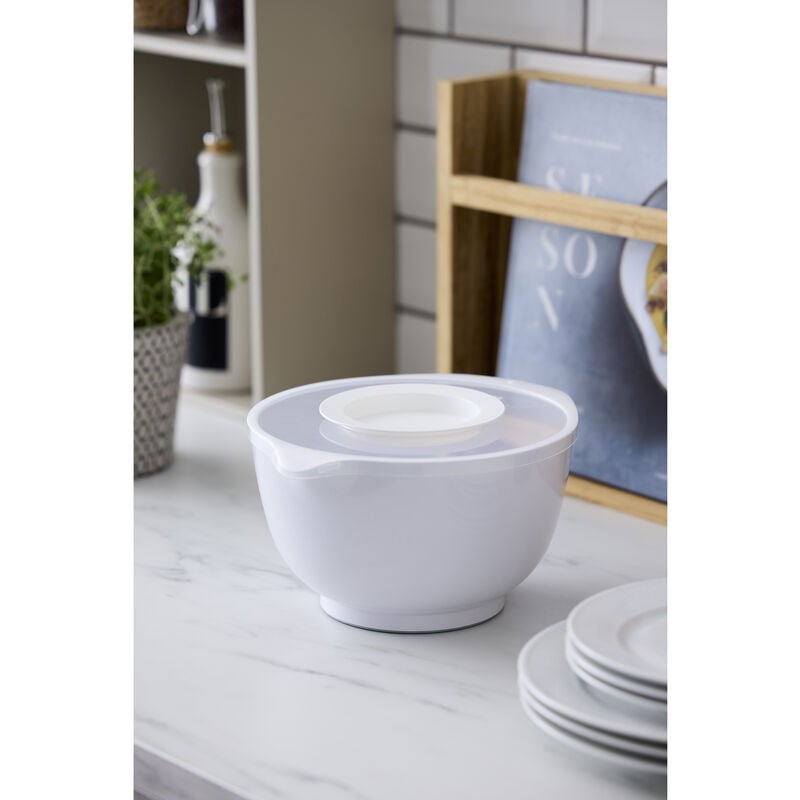 Nuova ciotola Margrethe 3L con coperchio antispruzzo Bianco