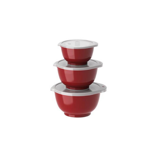 Nuovo set mini ciotole Margrethe 0,25 + 0,5 + 0,75 L Rosso