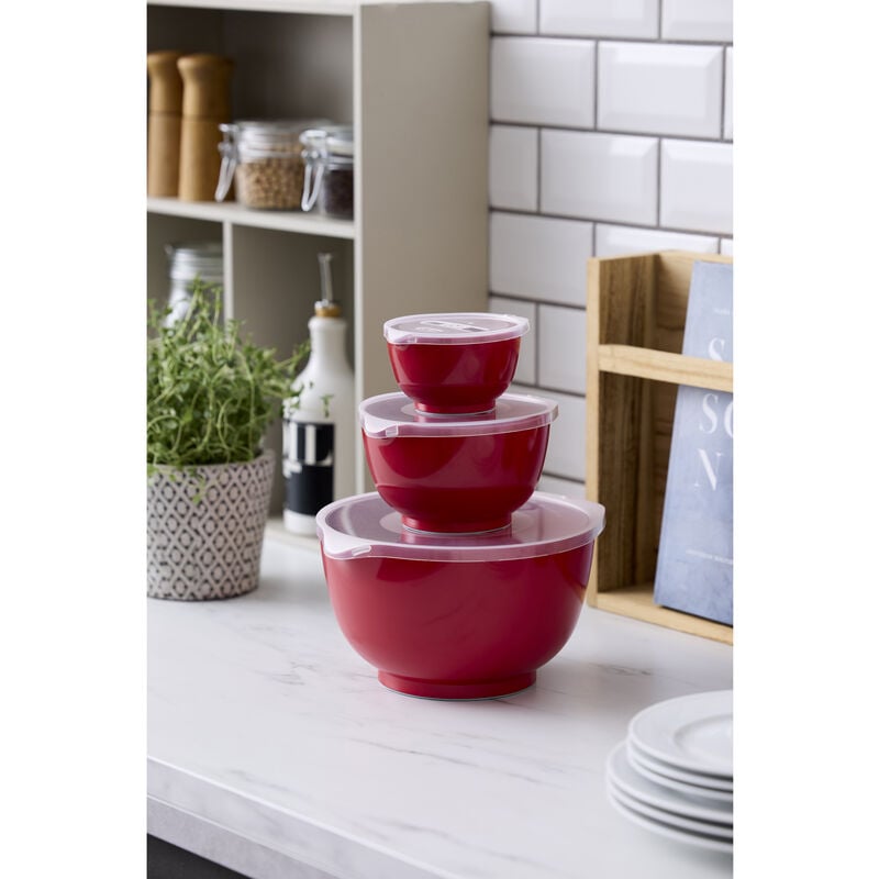 Nuovo set Margrethe 6 pezzi 0,25 + 0,75 + 3 L Rosso