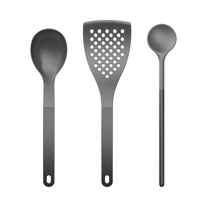 Set utensili cucina 1 Nuovo Optima 3 pezzi Nylon Nero