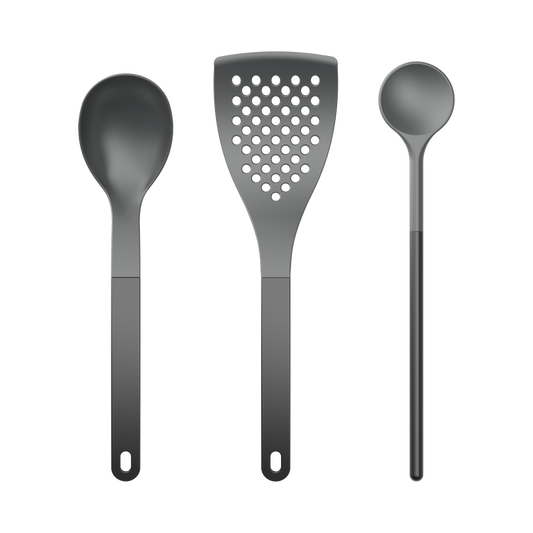 Set utensili cucina 1 Nuovo Optima 3 pezzi Nylon Nero