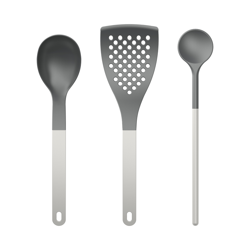 Set utensili cucina 1 Nuovo Optima 3 pezzi Nylon Bianco