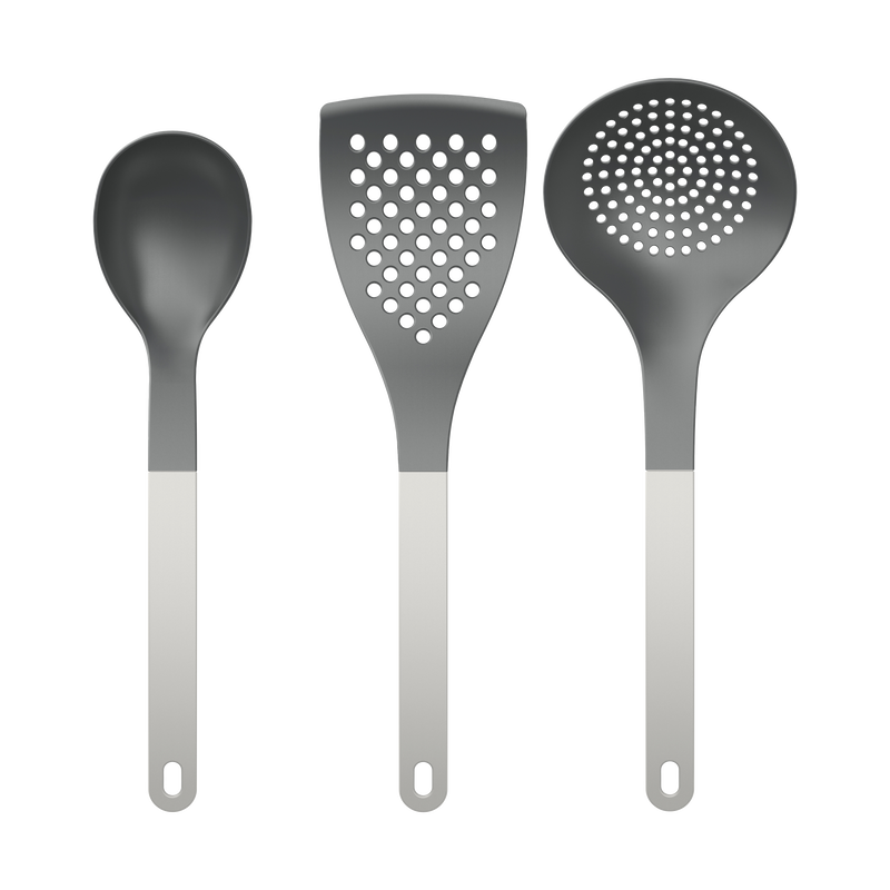Set utensili cucina 2 Nuovo Optima 3 pezzi Nylon Bianco
