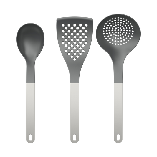 Set utensili cucina 2 Nuovo Optima 3 pezzi Nylon Bianco