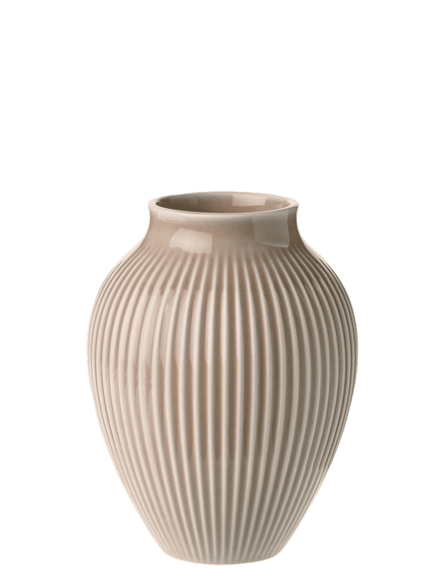 Vaso Knabstrup H 12,5 cm – Rosa polverosa ondulata opaca