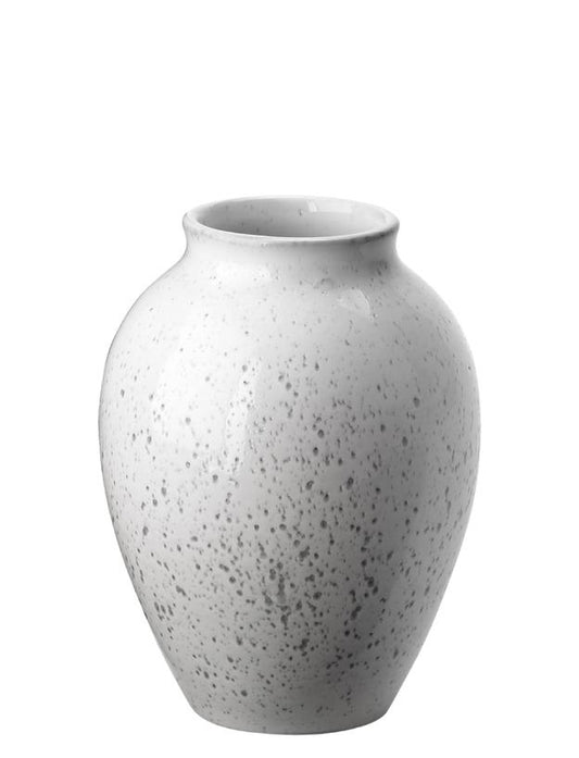 Vaso Knabstrup H 12,5 cm – Bianco / Grigio