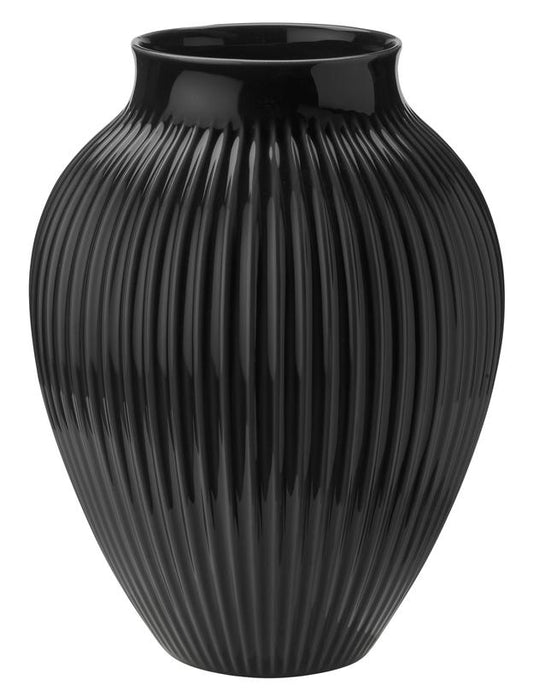 Vaso Knabstrup H 36,5 cm – Nero ondulato