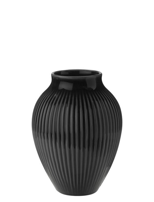 Vaso Knabstrup H 12,5 cm – Nero ondulato