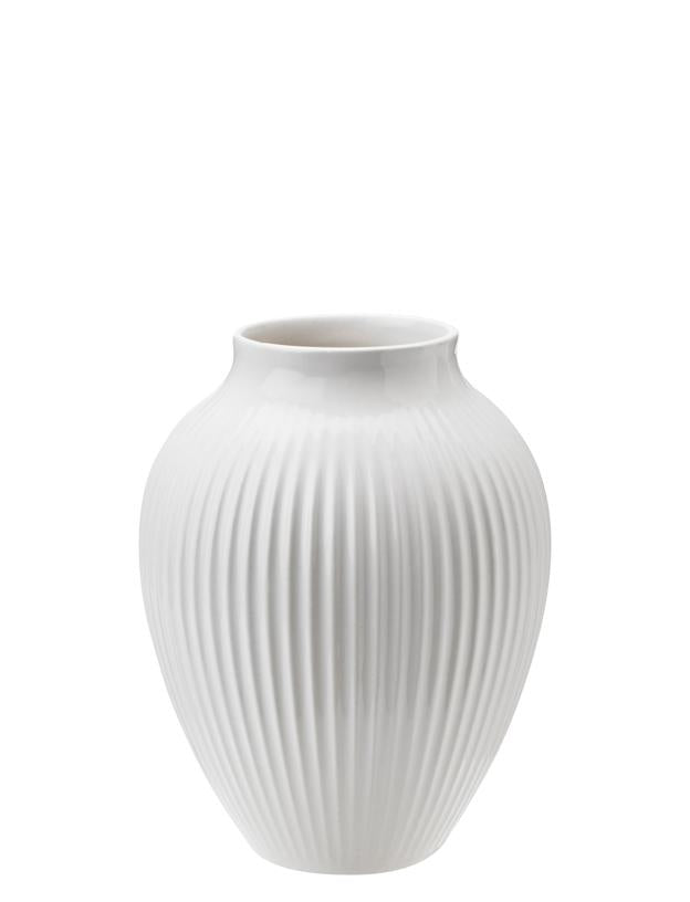 Vaso Knabstrup H 12,5 cm – Bianco ondulato