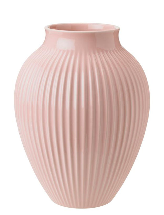 Vaso Knabstrup H 27 cm – Rosa ondulato
