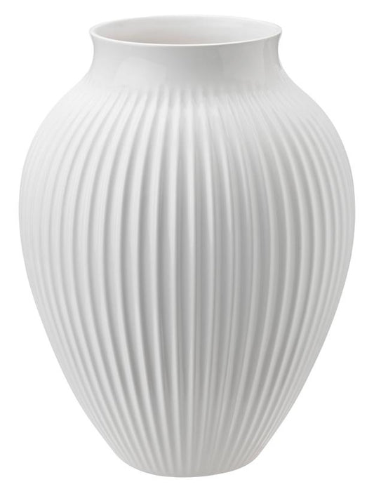 Vaso Knabstrup H 36,5 cm – Bianco ondulato