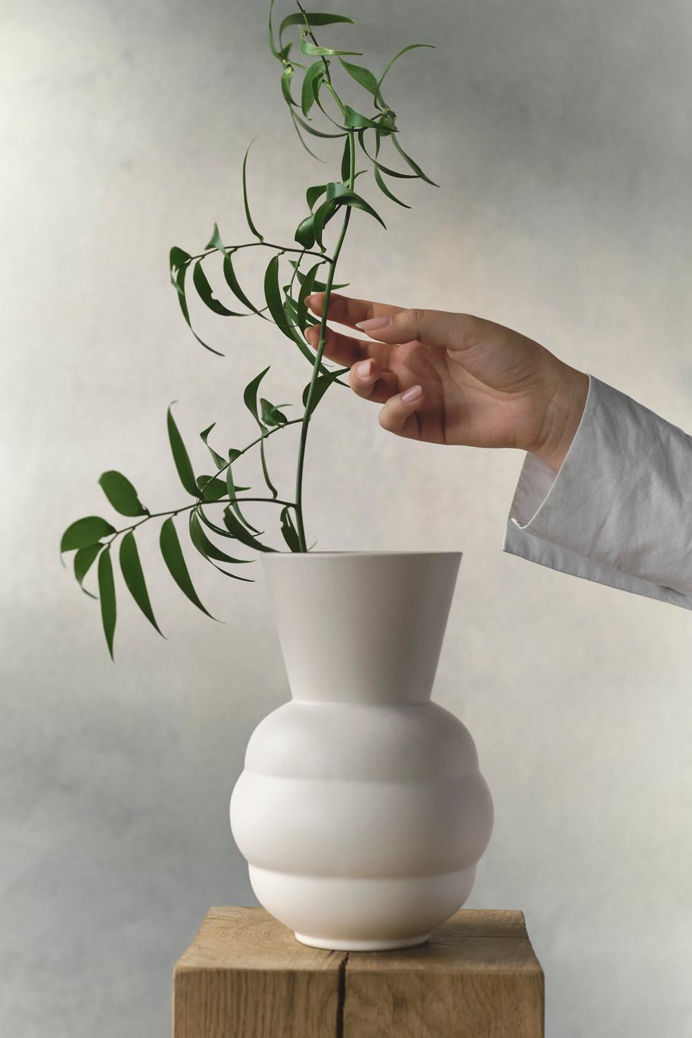 Vaso Tortus Archie N°1 H 21 cm – Bianco
