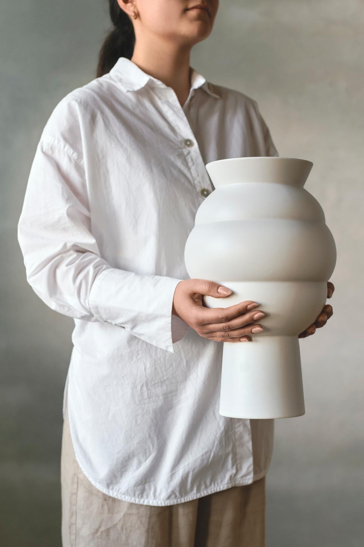 Vaso Tortus Archie N°4 H 37 cm – Bianco