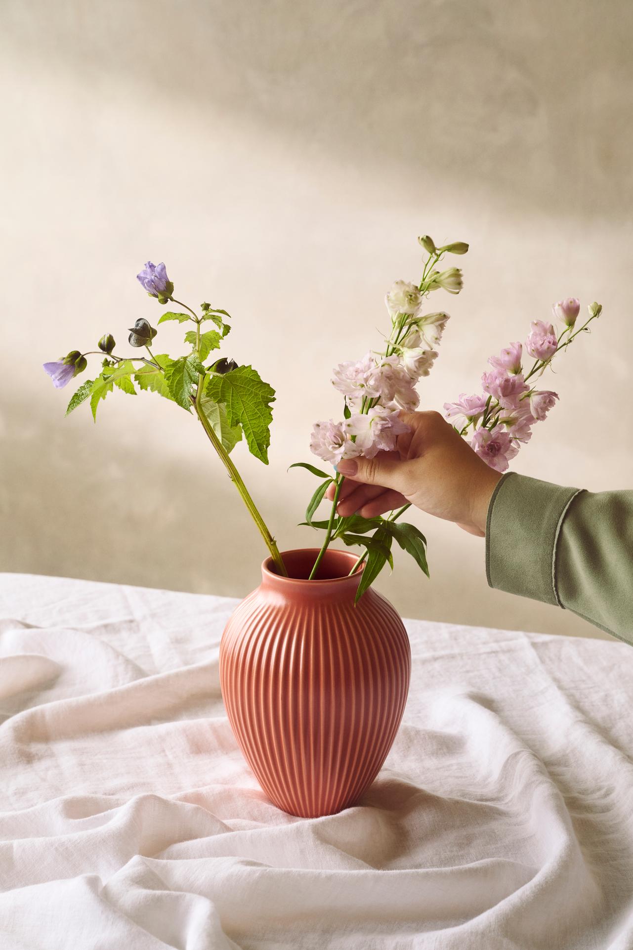 Vaso Knabstrup H 27 cm – Corallo